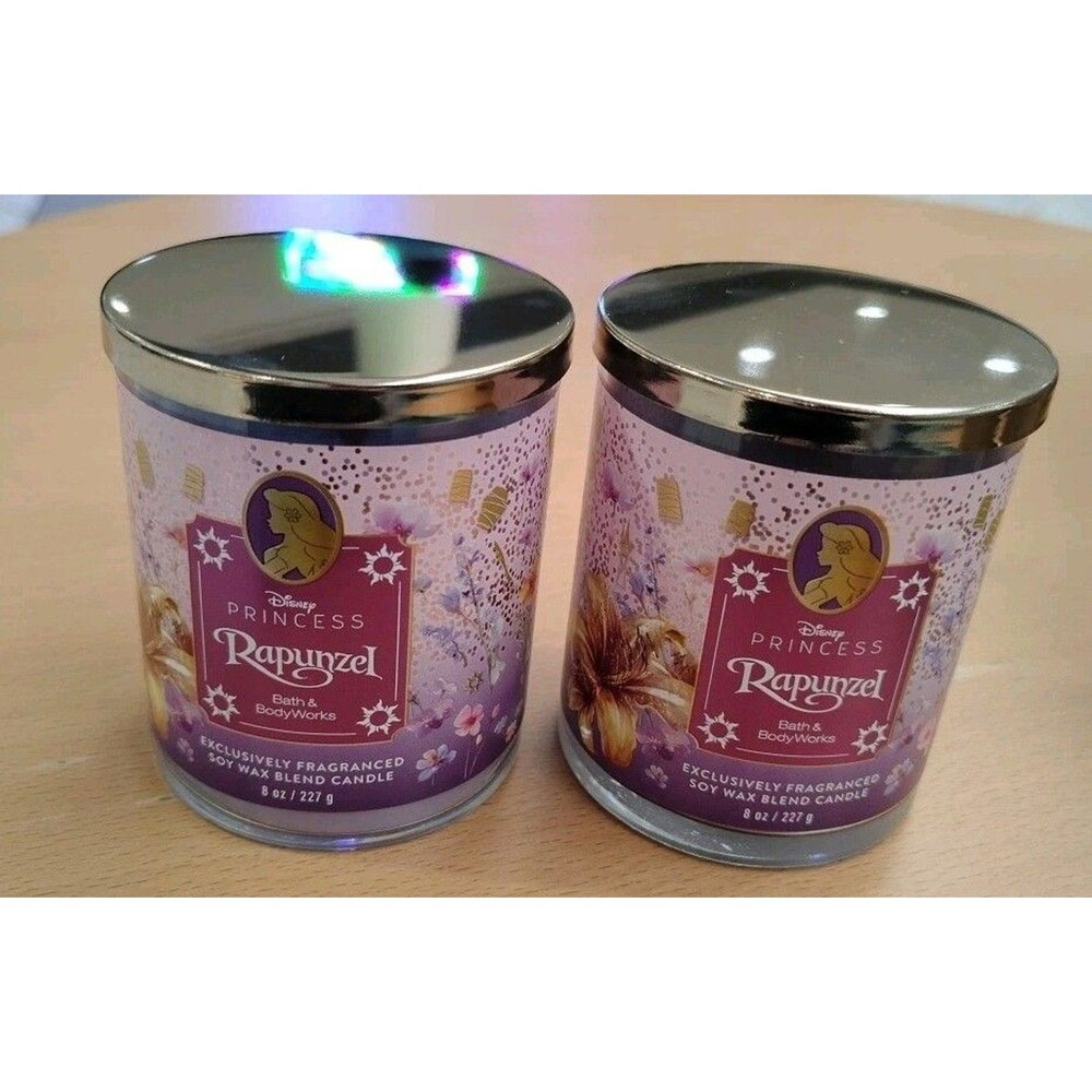 3 Candle's Bath & Body Works DISNEY PRINCESS RAPUNZEL (2) 8oz (1) 14.5